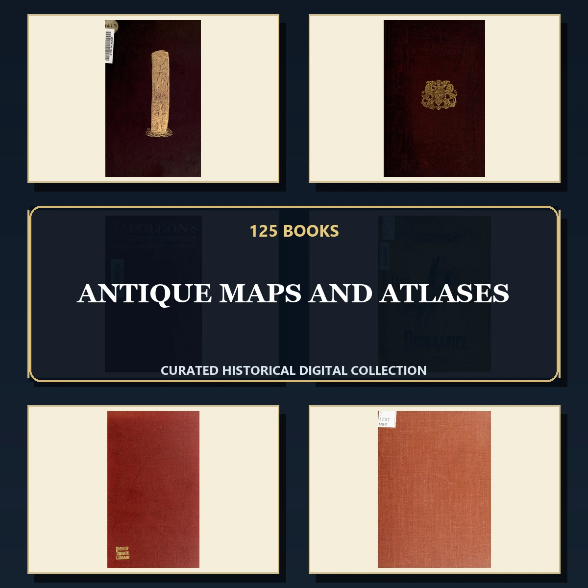125 Antique Maps and Atlases PDF Books – Curated Historical Collection cover