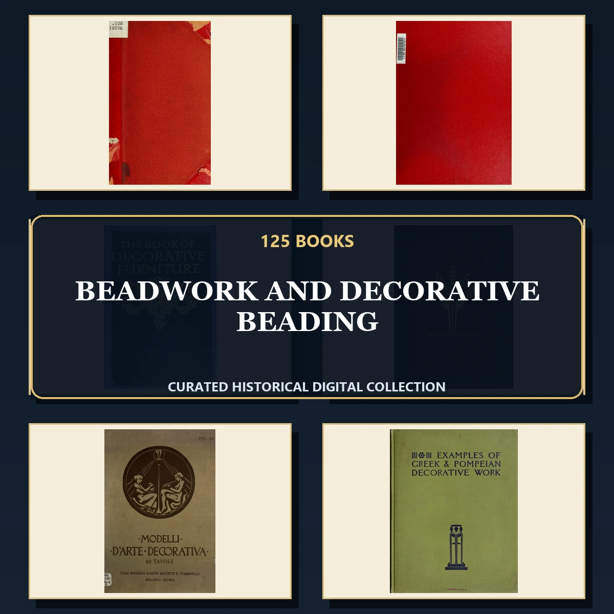 125 Beadwork and Decorative Beading PDF Books – Curated Historical Collection cover