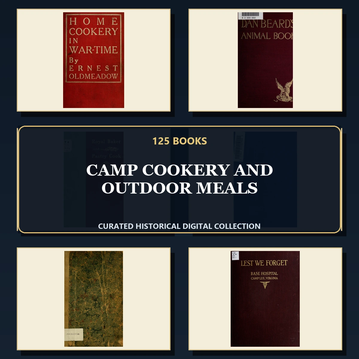 125 Camp Cookery and Outdoor Meals PDF Books – Curated Historical Collection cover