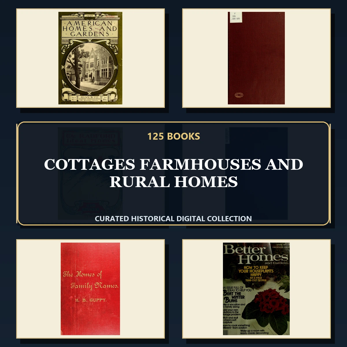 125 Cottages Farmhouses and Rural Homes PDF Books – Curated Historical Collection cover