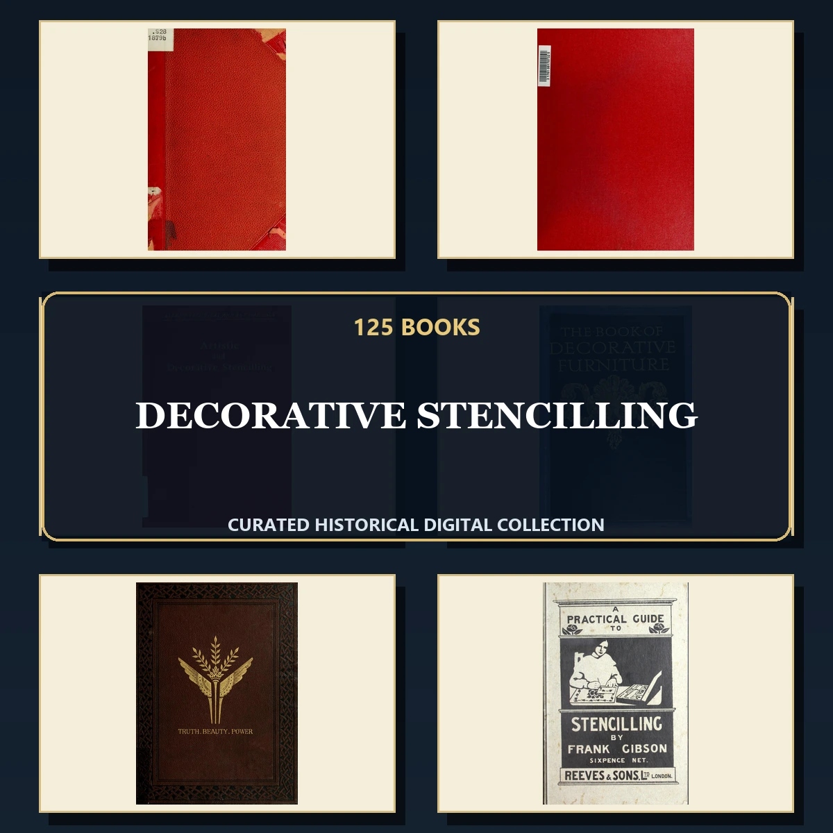 125 Decorative Stencilling PDF Books – Curated Historical Collection cover
