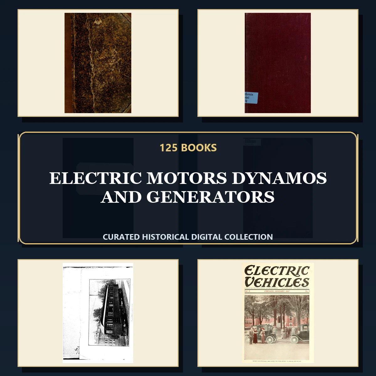 125 Electric Motors Dynamos and Generators PDF Books – Curated Historical Collection cover