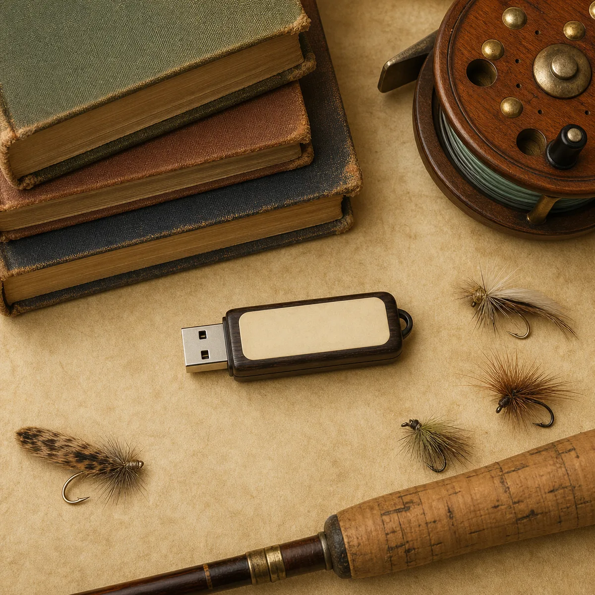100 Vintage Fishing Angling & Fly Fishing Books PDF USB cover