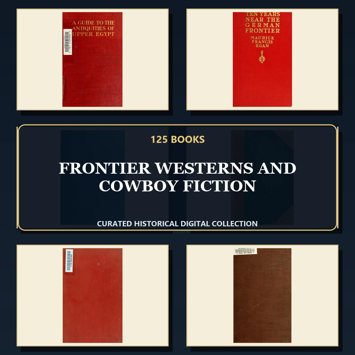 125 Frontier Westerns and Cowboy Fiction PDF Books – Curated Historical Collection cover