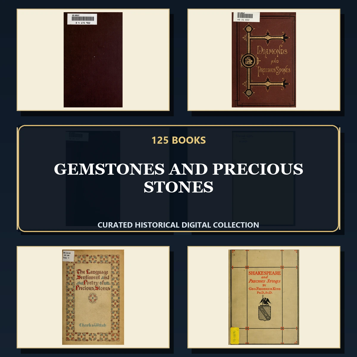 125 Gemstones and Precious Stones PDF Books – Curated Historical Collection cover