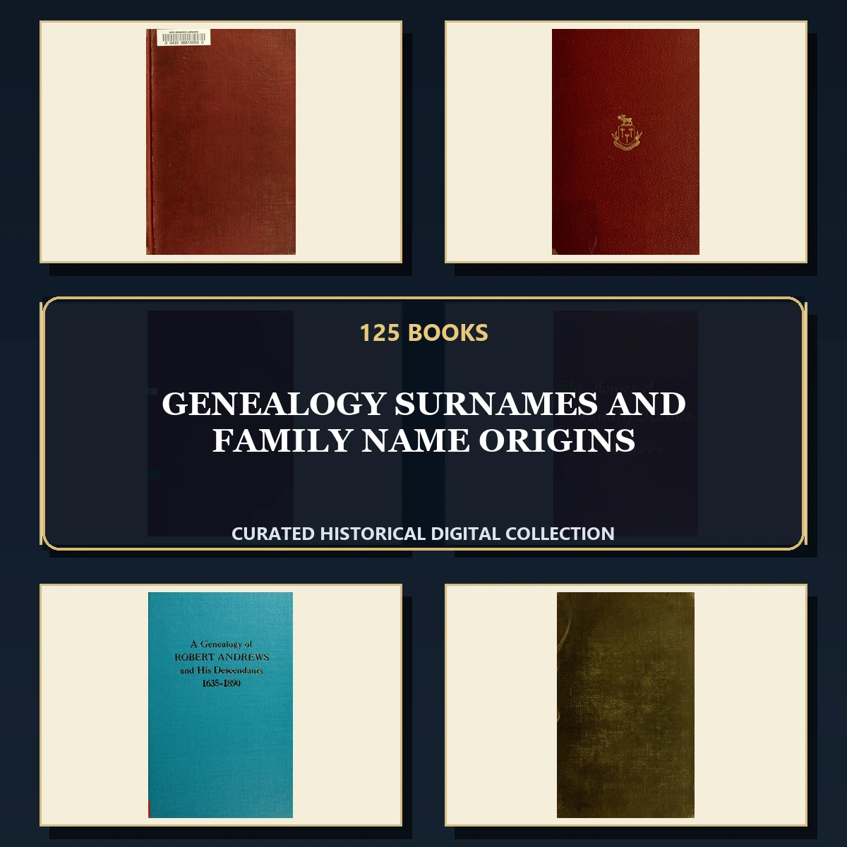 125 Genealogy Surnames and Family Name Origins PDF Books – Curated Historical Collection cover