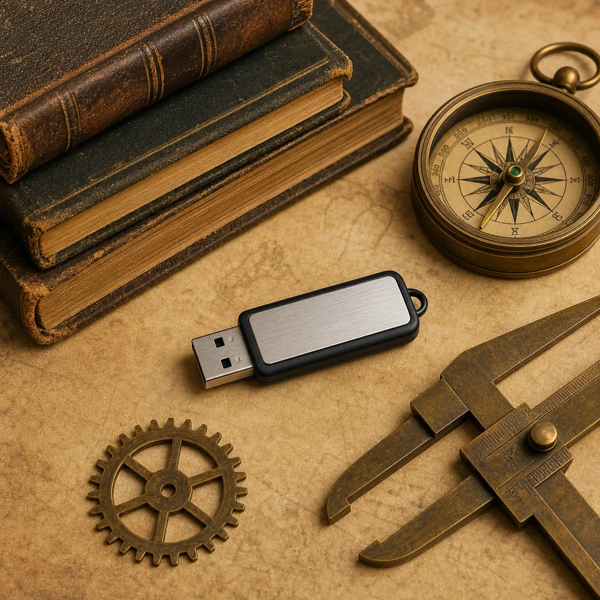 100 Antique Geometry, Geometrical Drawing & Drafting Books PDF Collection on USB cover