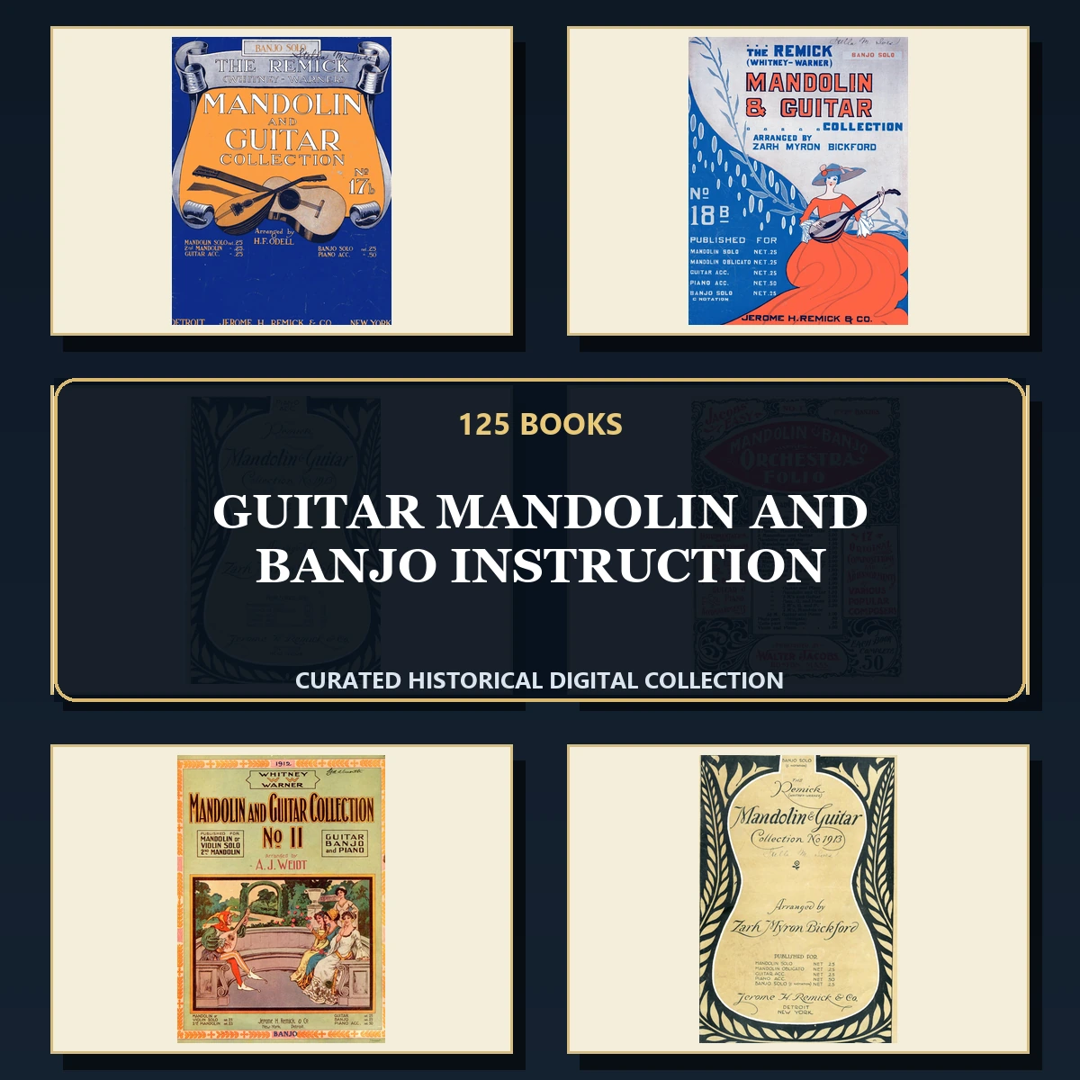 125 Guitar Mandolin and Banjo Instruction PDF Books – Curated Historical Collection