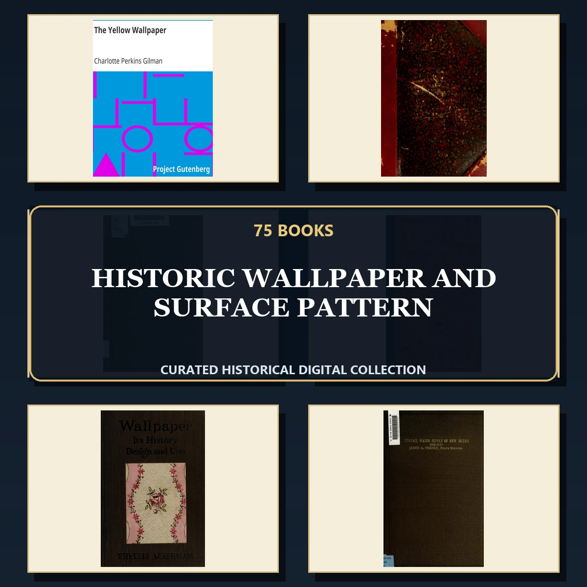 75 Historic Wallpaper and Surface Pattern PDF Books – Curated Historical Collection cover