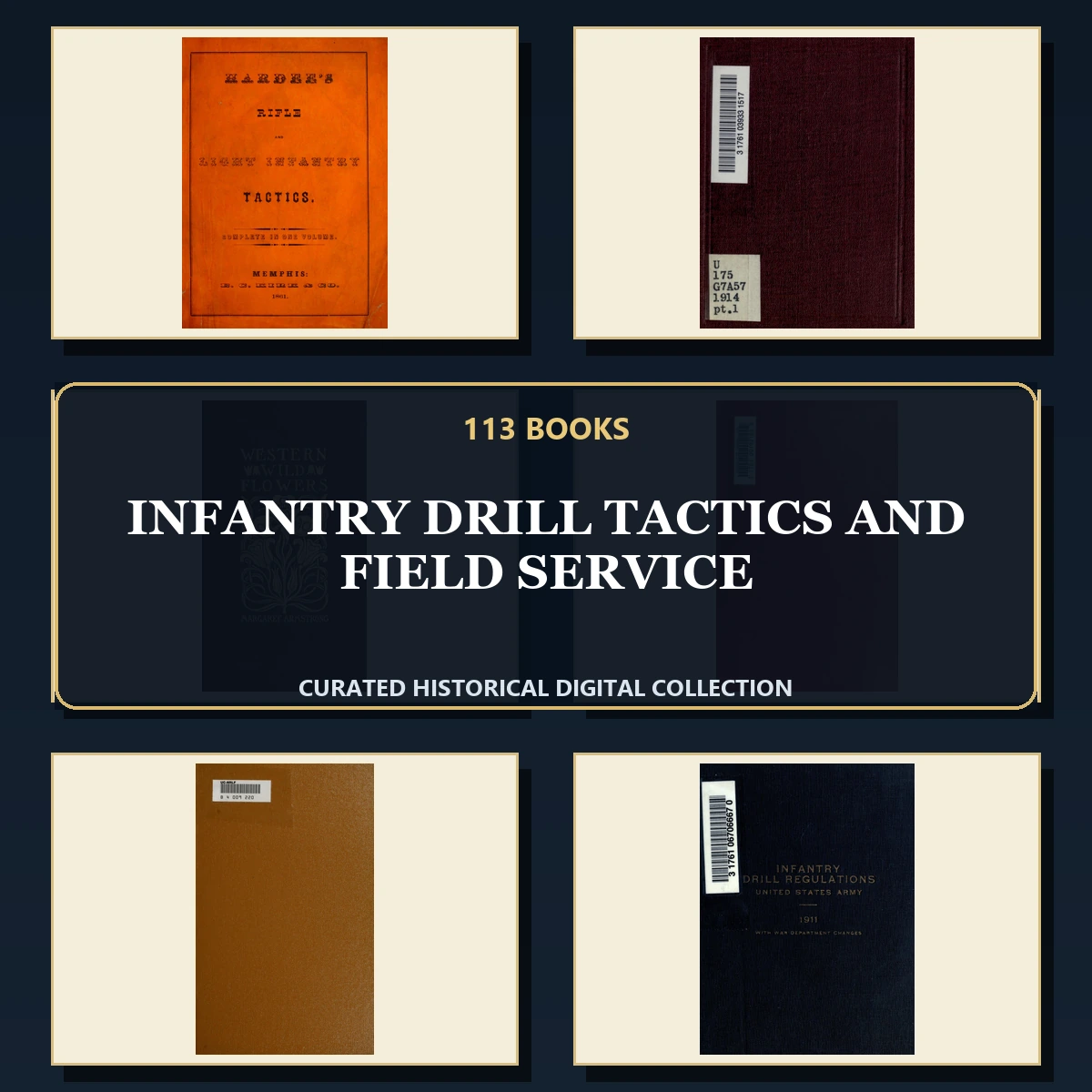 113 Infantry Drill Tactics and Field Service PDF Books – Curated Historical Collection cover