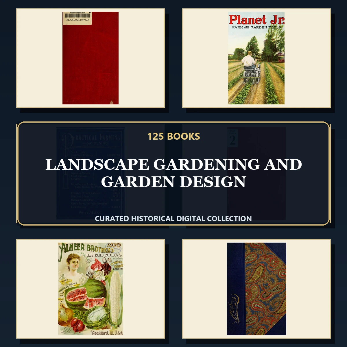 125 Landscape Gardening and Garden Design PDF Books – Curated Historical Collection cover