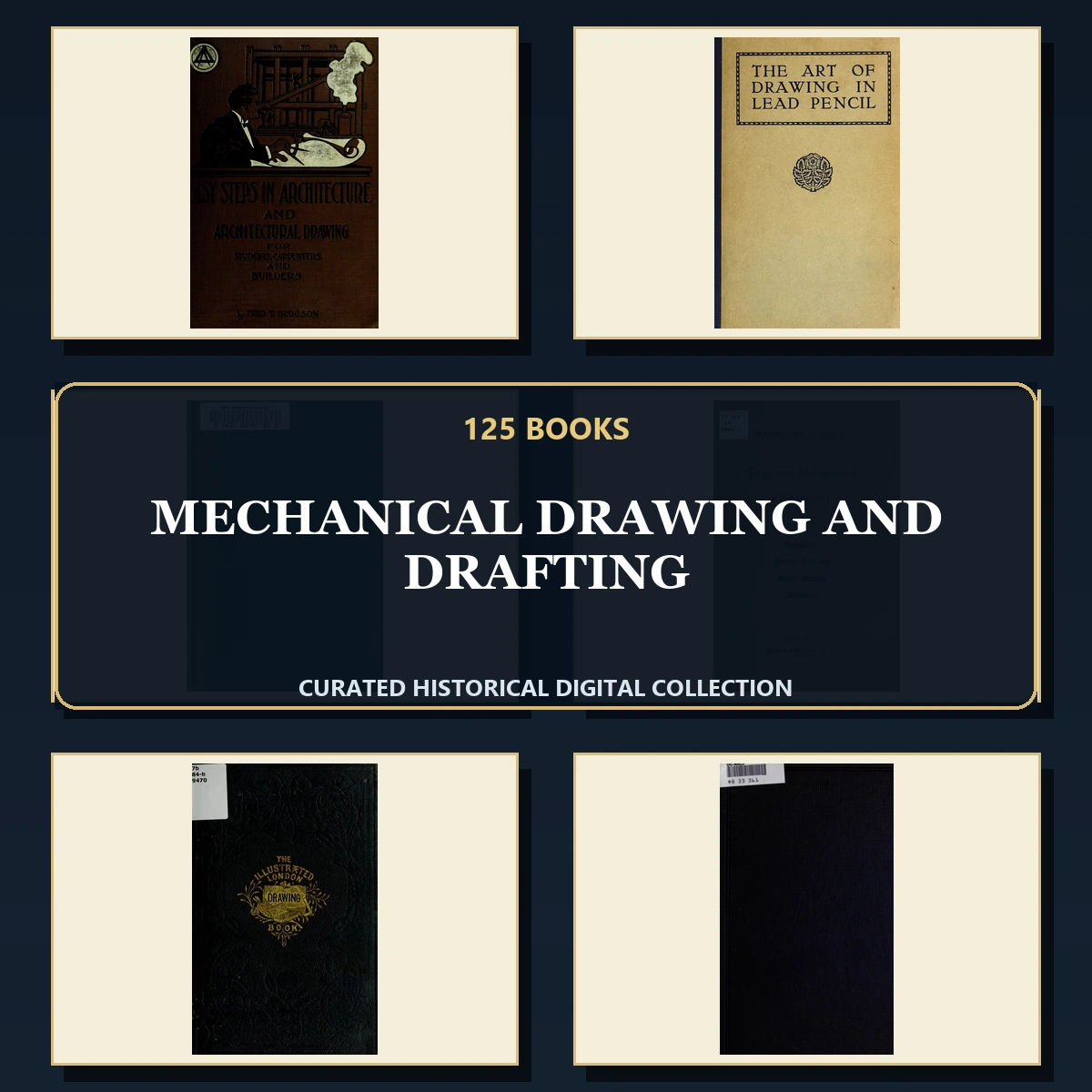 125 Mechanical Drawing and Drafting PDF Books – Curated Historical Collection cover