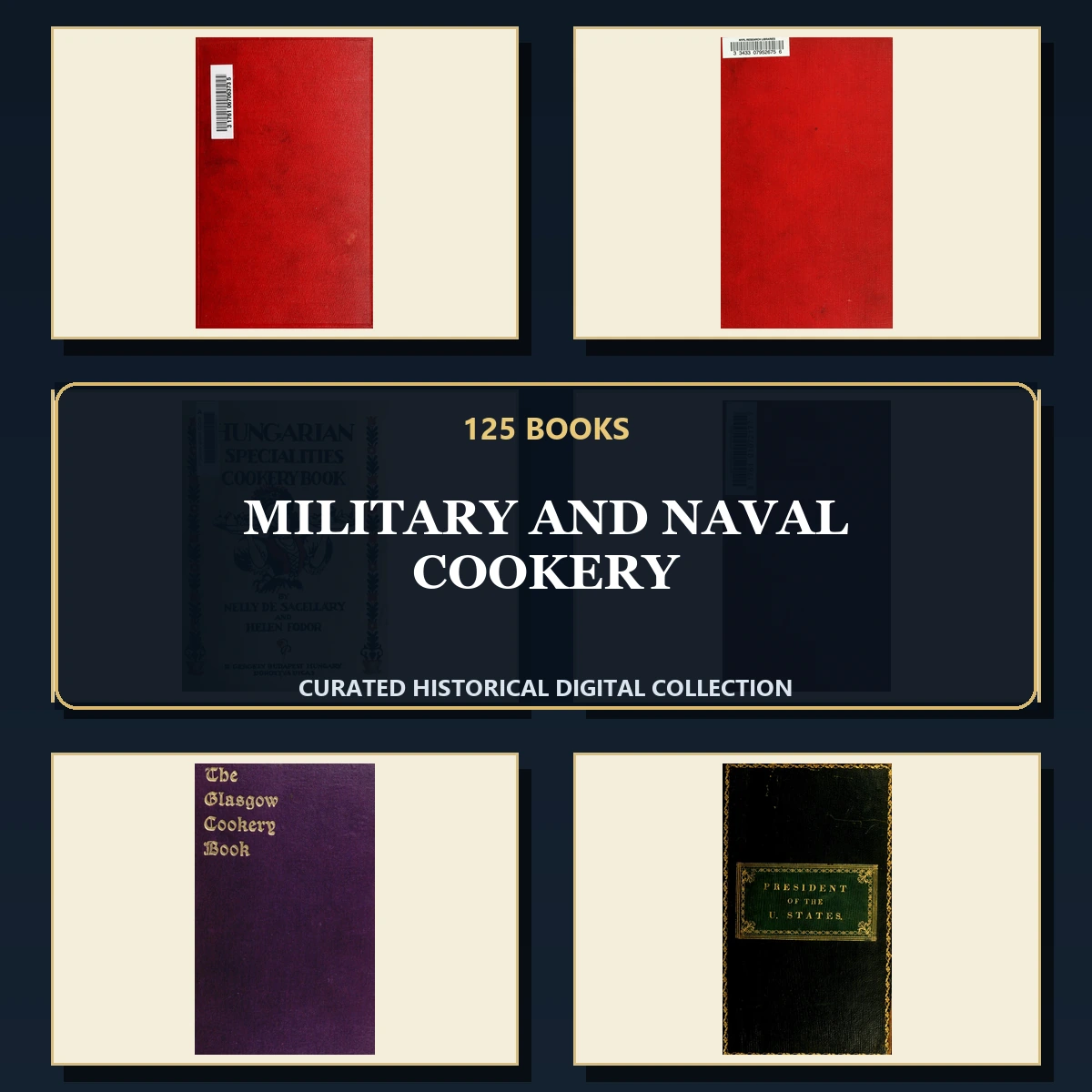 125 Military and Naval Cookery PDF Books – Curated Historical Collection cover