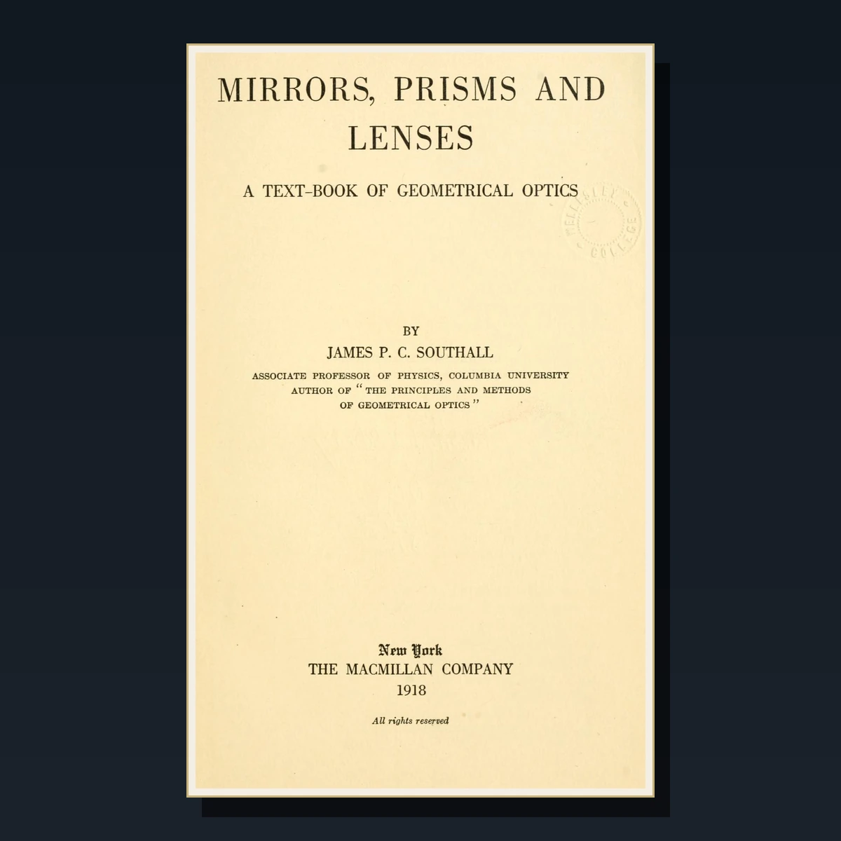 125 Optics and Lenses Books cover