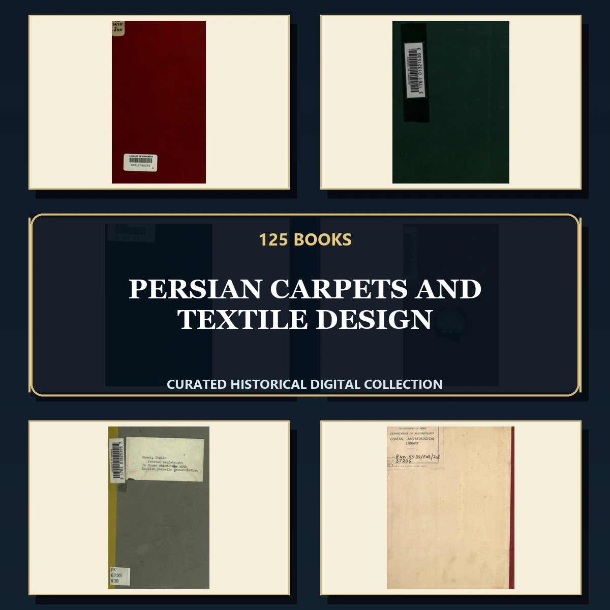 125 Persian Carpets and Textile Design PDF Books – Curated Historical Collection cover