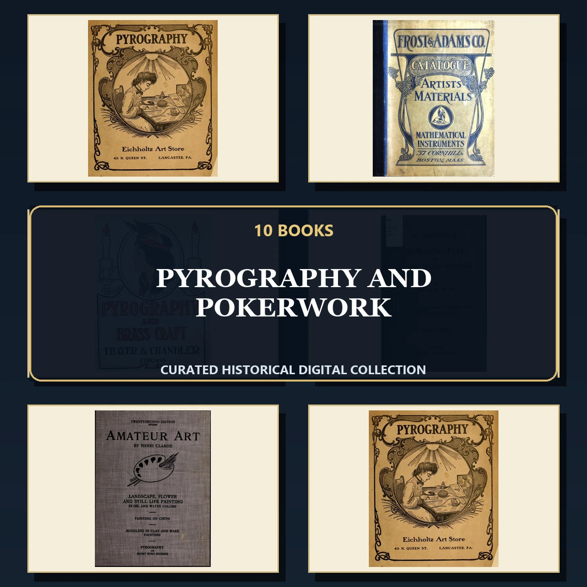 10 Pyrography and Pokerwork PDF Books – Curated Historical Collection cover