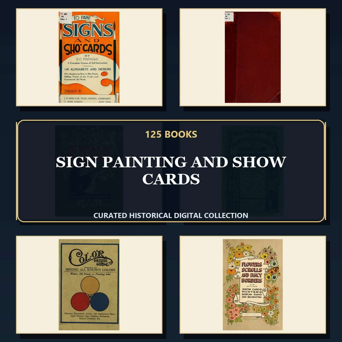 125 Sign Painting and Show Cards PDF Books – Curated Historical Collection cover