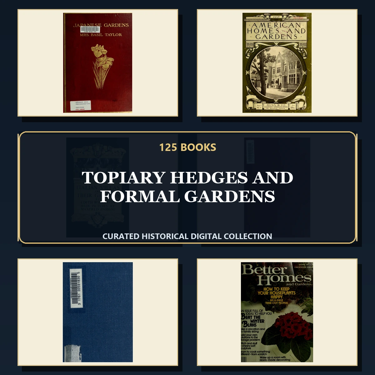 125 Topiary Hedges and Formal Gardens PDF Books – Curated Historical Collection cover