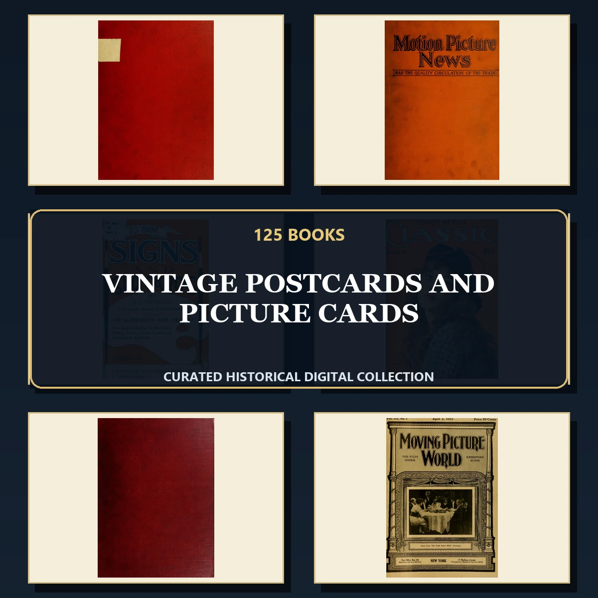 125 Vintage Postcards and Picture Cards PDF Books – Curated Historical Collection cover