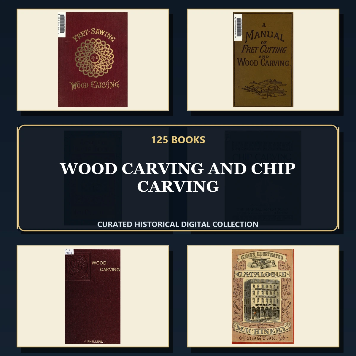 125 Wood Carving and Chip Carving PDF Books – Curated Historical Collection
